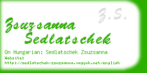 zsuzsanna sedlatschek business card